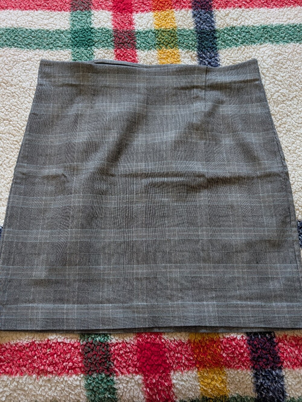 Dynamite Gray Plaid Pencil Skirt